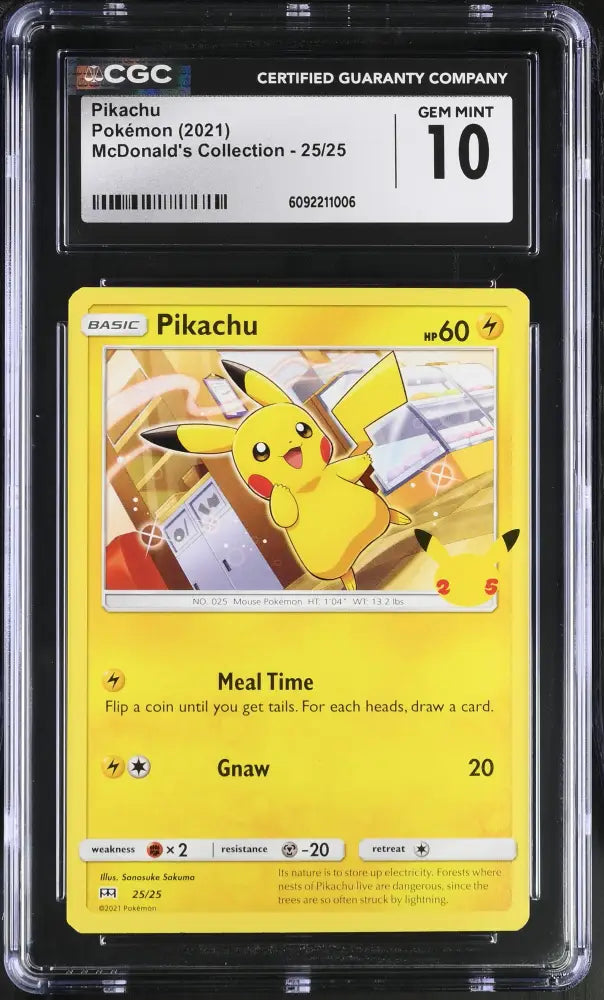 Pikachu - McDonald’s Collection 25th Anniversary (Promo) [MCD25-25] - English / Near Mint / CGC 10.0 Normal - Pokémon