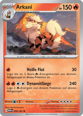 Pokemon 151 Arkani 059/165 Deutsch - Sammelkarten