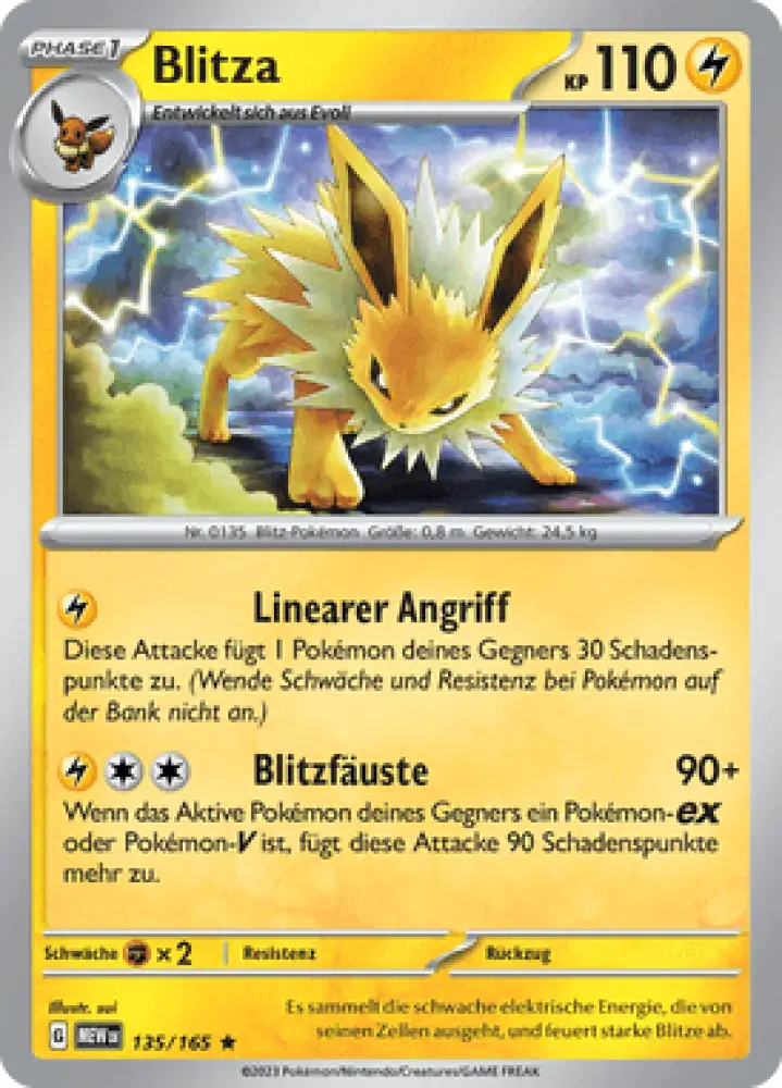 Pokemon 151 Blitza 135/165 Deutsch - Holo / Near Mint - Sammelkarten