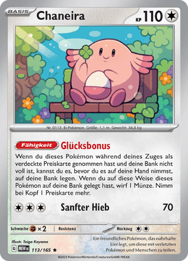 Pokemon 151 Chaneira 113/165 Deutsch - Holo / Near Mint - Sammelkarten