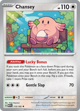 Pokémon 151 Chansey 113/165 Englisch - Holo / Near Mint - Sammelkarten