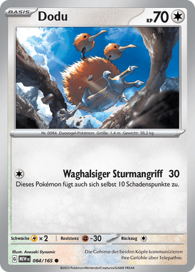 Pokemon 151 Dodu 084/165 Deutsch - Sammelkarten