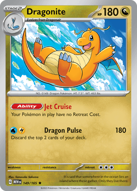 Pokémon 151 Dragonite 149/165 Englisch - Holo / Near Mint - Sammelkarten