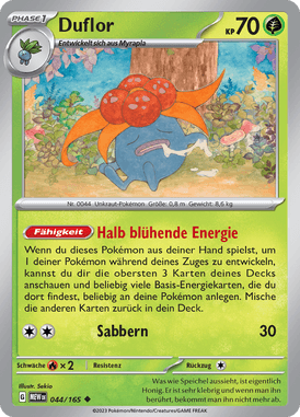 Pokemon 151 Duflor 044/165 Deutsch - Sammelkarten