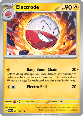 Pokémon 151 Electrode 101/165 Englisch - Holo / Near Mint - Sammelkarten