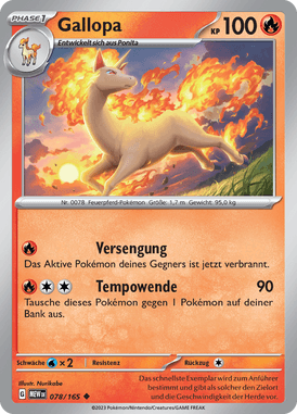 Pokemon 151 Gallopa 078/165 Deutsch - Sammelkarten