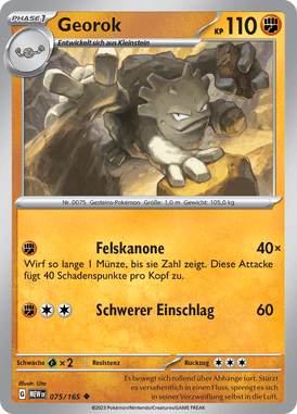 Pokemon 151 Georok 075/165 Deutsch - Sammelkarten