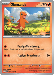 Pokemon 151 Glumanda 004/165 Deutsch - Sammelkarten