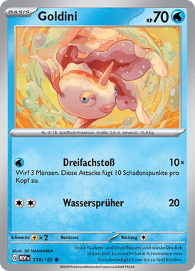 Pokemon 151 Goldini 118/165 Deutsch - Sammelkarten