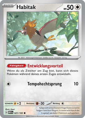 Pokemon 151 Habitak 021/165 Deutsch - Sammelkarten