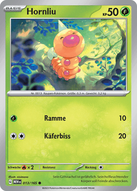 Pokemon 151 Hornliu 013/165 Deutsch - Sammelkarten