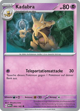 Pokemon 151 Kadabra 064/165 Deutsch - Sammelkarten