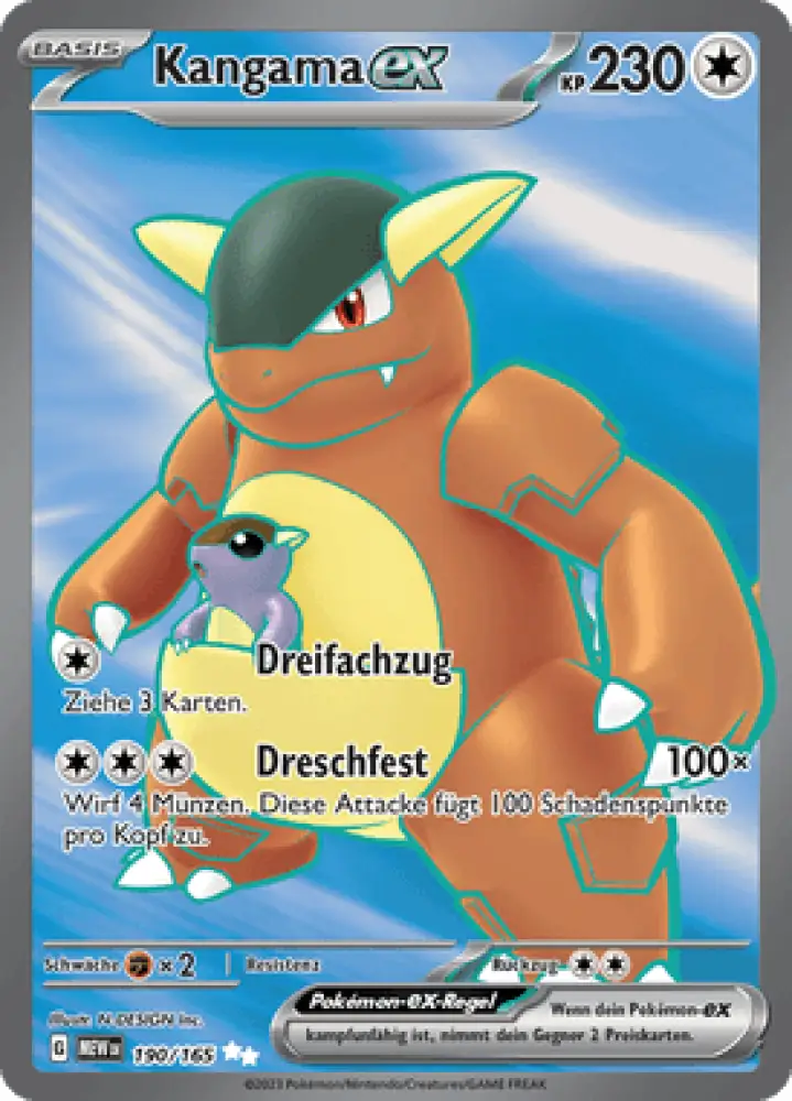 Pokemon 151 Kangama-ex 190/165 Deutsch - Sammelkarten
