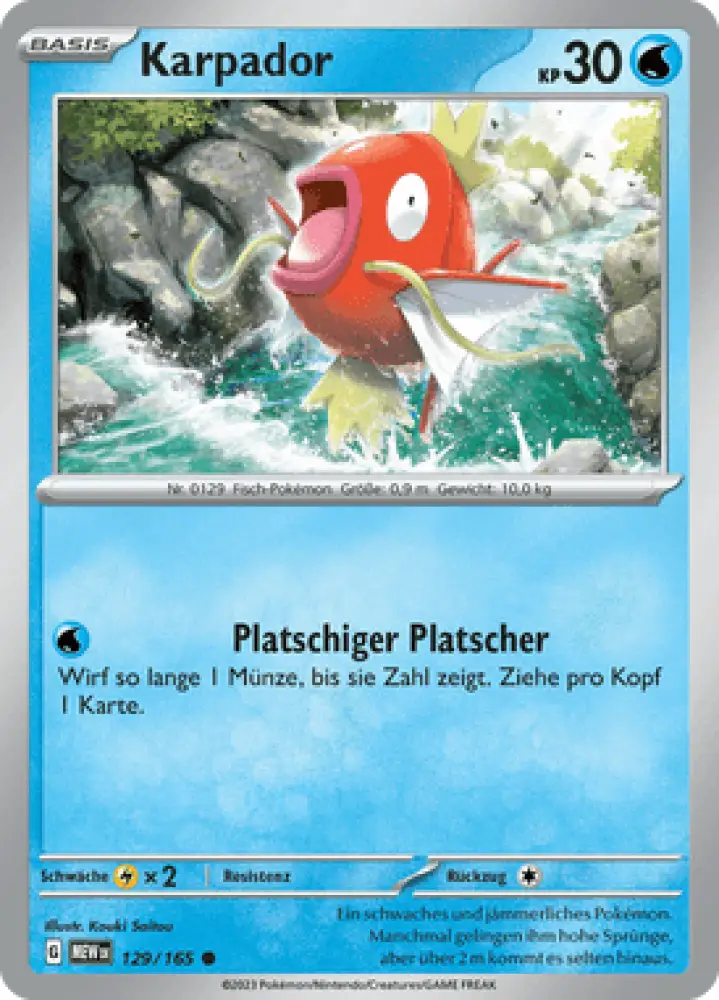 Pokemon 151 Karpador 129/165 Deutsch - Sammelkarten