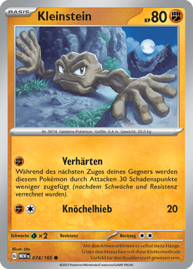 Pokemon 151 Kleinstein 074/165 Deutsch - Sammelkarten