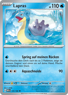 Pokemon 151 Lapras 131/165 Deutsch - Sammelkarten