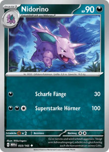 Pokemon 151 Nidorino 033/165 Deutsch - Sammelkarten