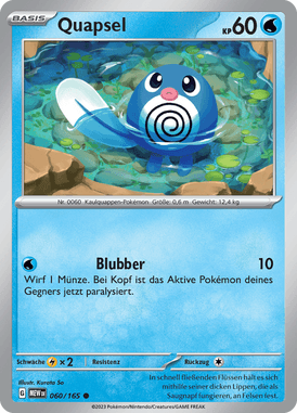 Pokemon 151 Quapsel 060/165 Deutsch - Sammelkarten