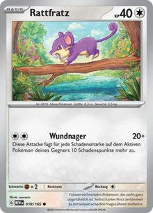 Pokemon 151 Rattfratz 019/165 Deutsch - Sammelkarten