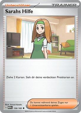 Pokemon 151 Sarahs Hilfe 158/165 Deutsch - Sammelkarten