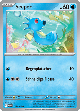 Pokemon 151 Seeper 116/165 Deutsch - Sammelkarten