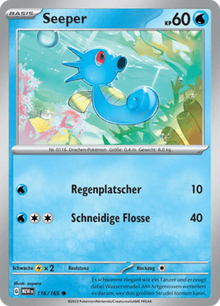 Pokemon 151 Seeper 116/165 Deutsch - Sammelkarten