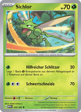 Pokemon 151 Sichlor 123/165 Deutsch - Sammelkarten