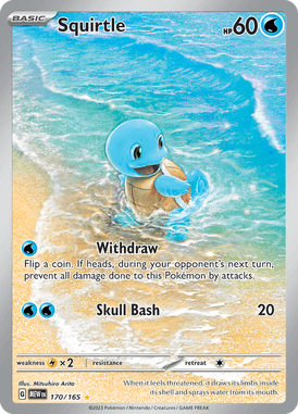 Pokémon 151 Squirtle 170/165 Englisch - Holo / Near Mint - Sammelkarten