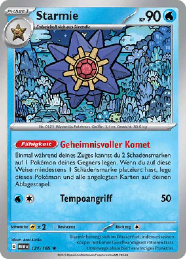 Pokemon 151 Starmie 121/165 Deutsch - Sammelkarten