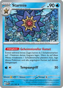 Pokemon 151 Starmie 121/165 Deutsch - Sammelkarten