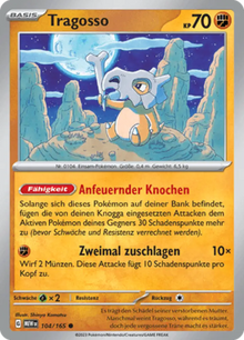 Pokemon 151 Tragosso 104/165 Deutsch - Sammelkarten