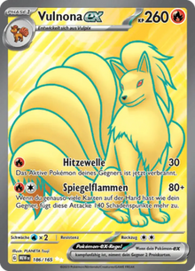 Pokemon 151 Vulnona-ex 186/165 Deutsch - Holo - Sammelkarten