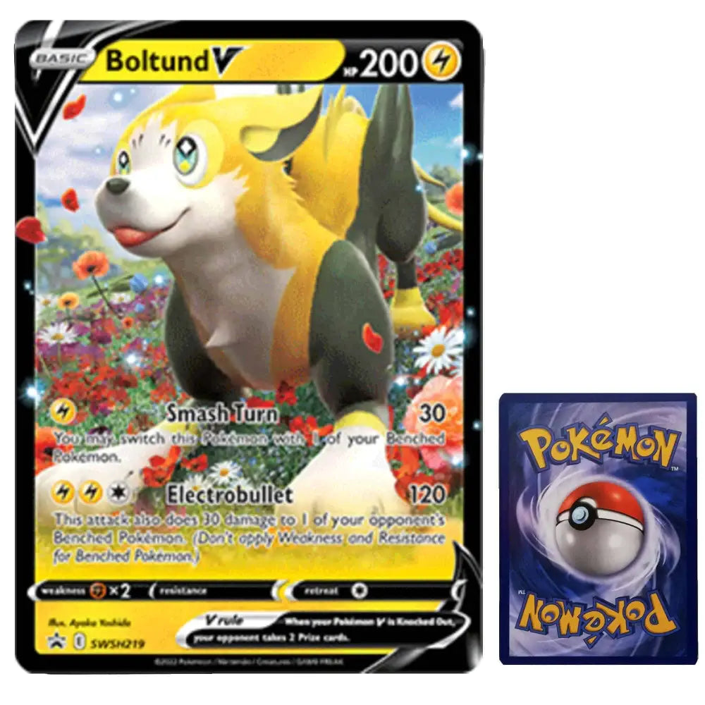 Pokemon Boltund V XXL Jumbo Karte SWSH219 Englisch