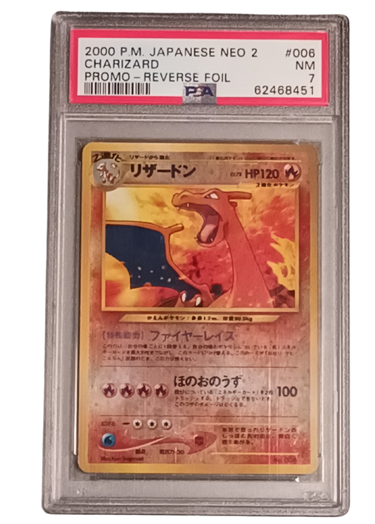 Pokemon Charizard Neo 2 Promo 2000 PSA 7 - Sammelkarten