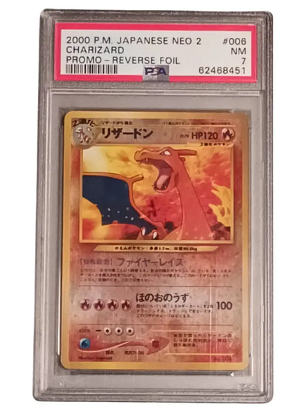 Pokemon Charizard Neo 2 Promo 2000 PSA 7 - Sammelkarten