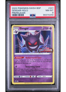 Pokemon Gengar Holo SWSH Prerelease PSA 8 - Sammelkarten