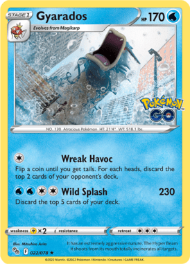 Pokémon GO Gyarados 022/078 Englisch - Holo / Near Mint - Sammelkarten