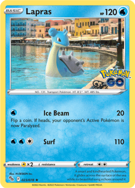 Pokémon GO Lapras 023/078 Englisch - Holo / Near Mint - Sammelkarten