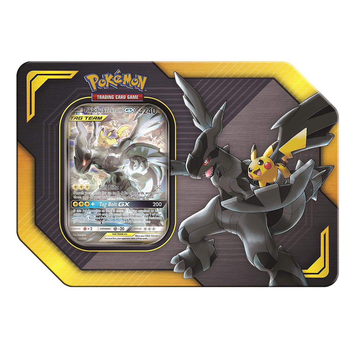 Pokemon GX Tag Team Tin Pikachu & Zekrom