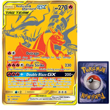 Pokemon Jumbo Karte Reshiram & Charizard GX SM247 XXL Englisch