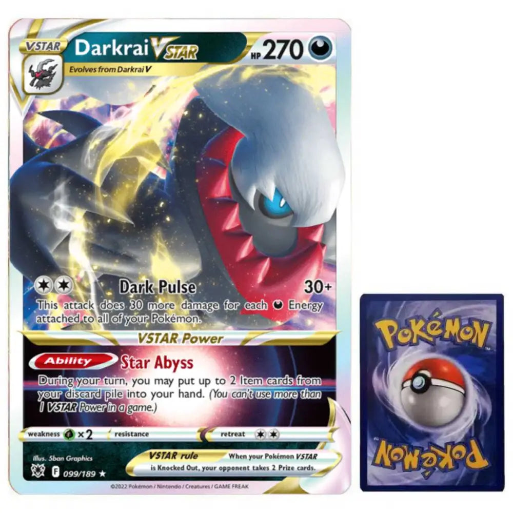 Pokemon Karte Darkrai VStar 099/189 Jumbo Oversized Astral Radiance - Sammelkarten