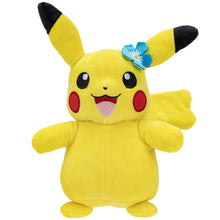 Pokemon Kuscheltier Pikachu Plüsch 20cm mit blauer Blume