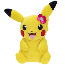 Pokemon Kuscheltier Pikachu Plüsch 20cm mit roter Blume