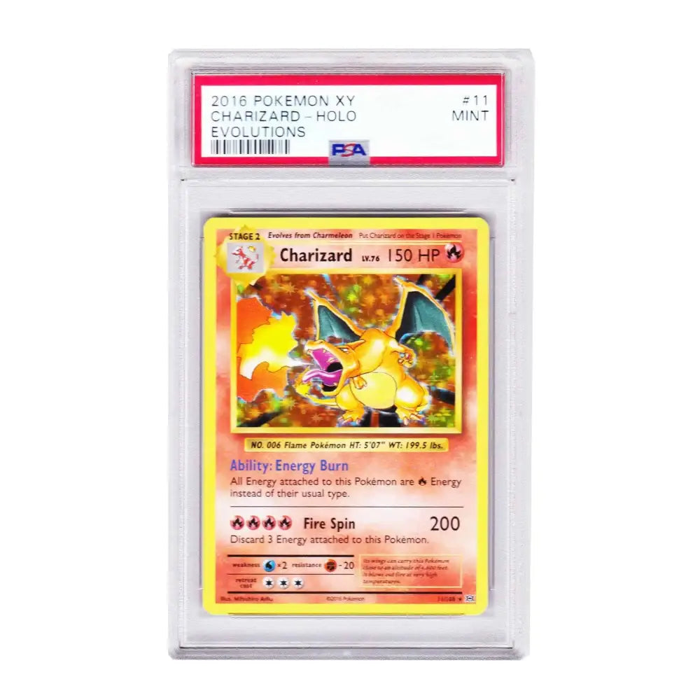 Pokemon PSA 9 Charizard Holo #11 Evolutions - Sammelkarten