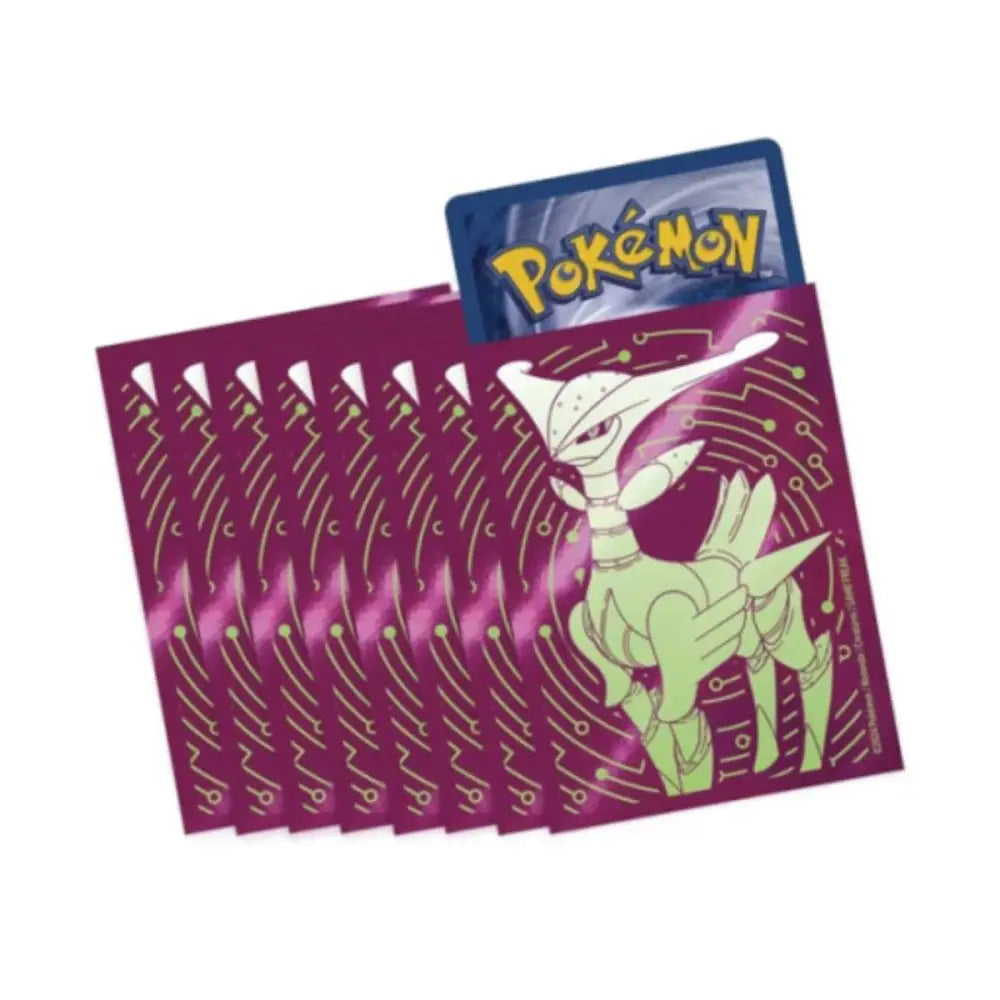 Pokémon TCG: Gewalten der Zeit Kartenhüllen - Eisenblatt 65er Pack - Kartenspielzubehör