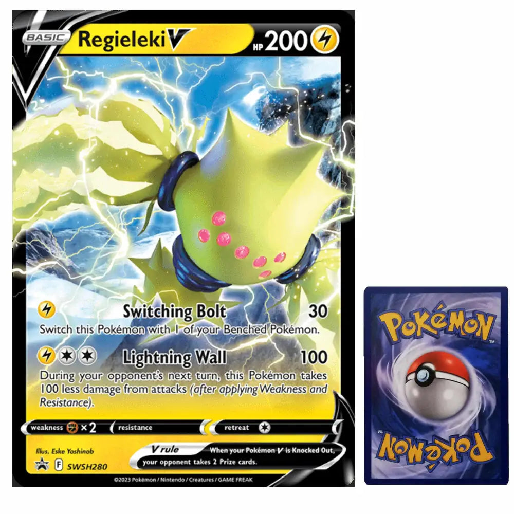 Pokemon XXL Karte Regieleki V SWSH280 Englisch