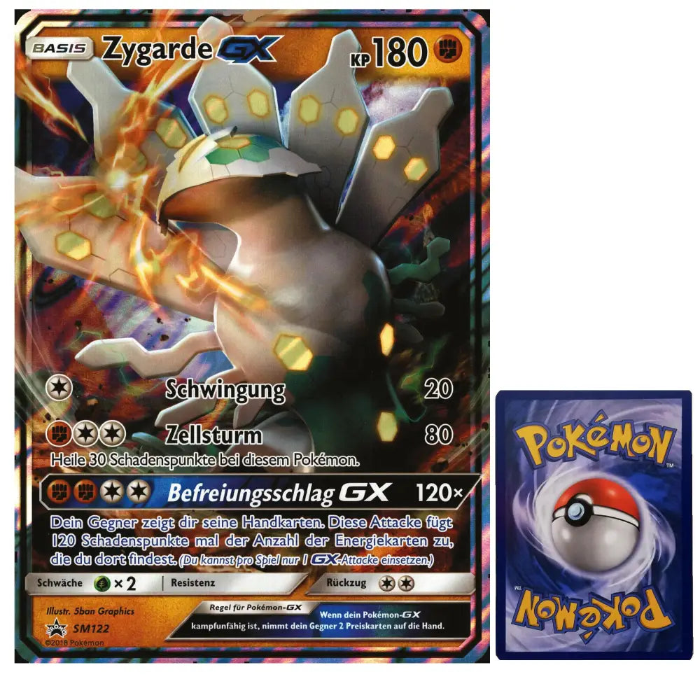 Pokemon XXL Karte Zygarde GX SM122 Deutsch