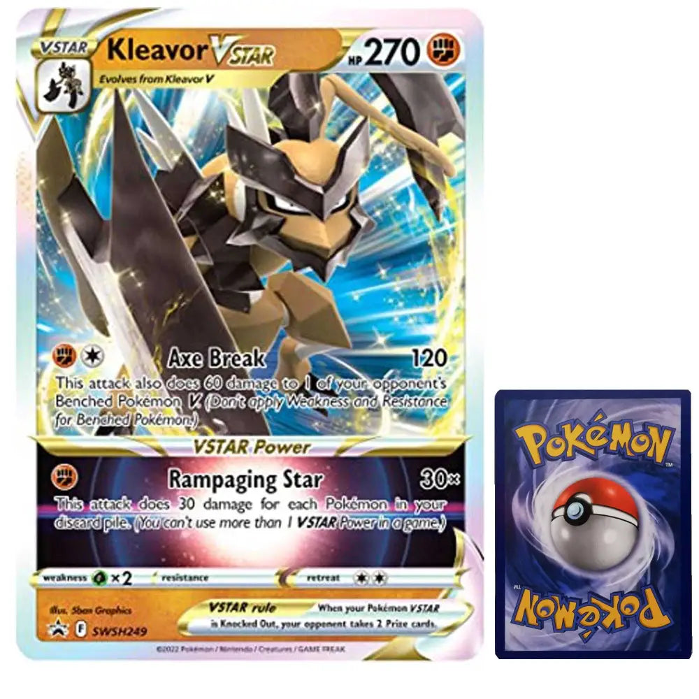 Pokemon XXL Kleavor VSTAR Jumbo Karte SWSH249 Englisch