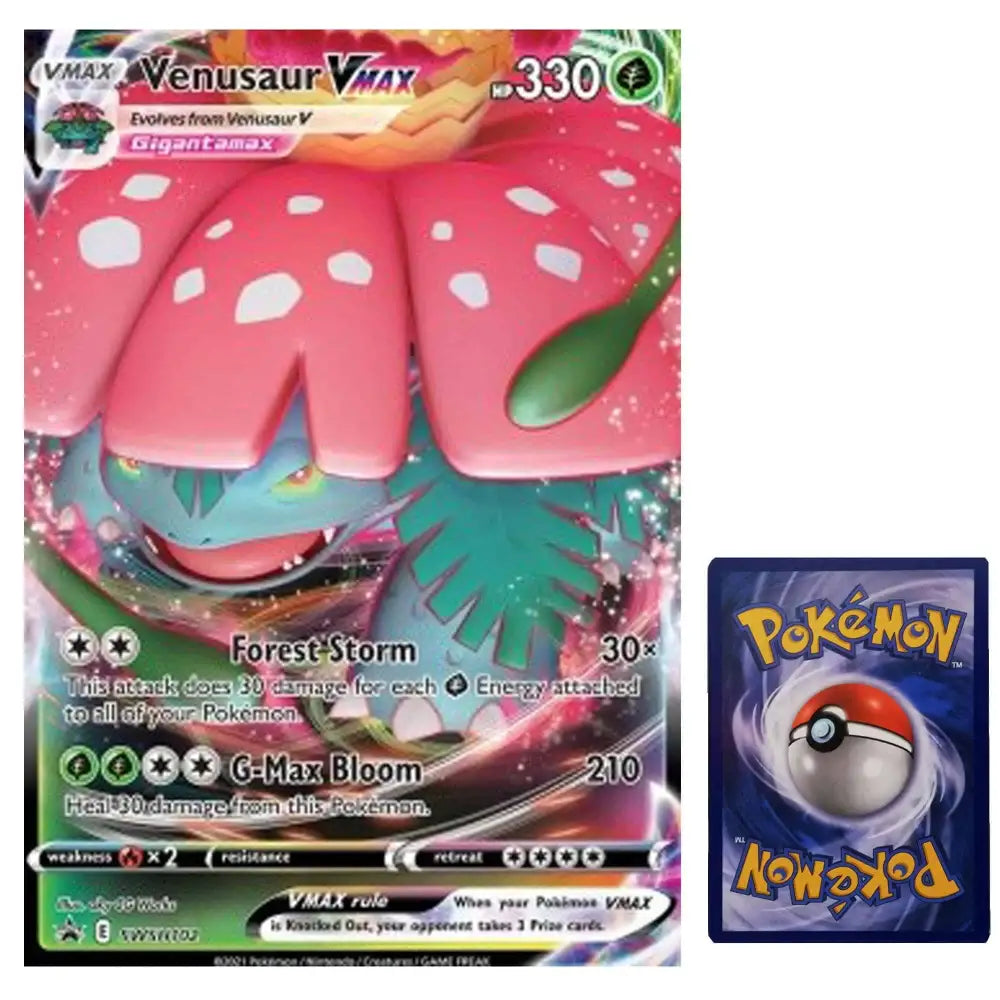 Pokemon XXL Venusaur VMAX Jumbo Karte SWSH102 Englisch