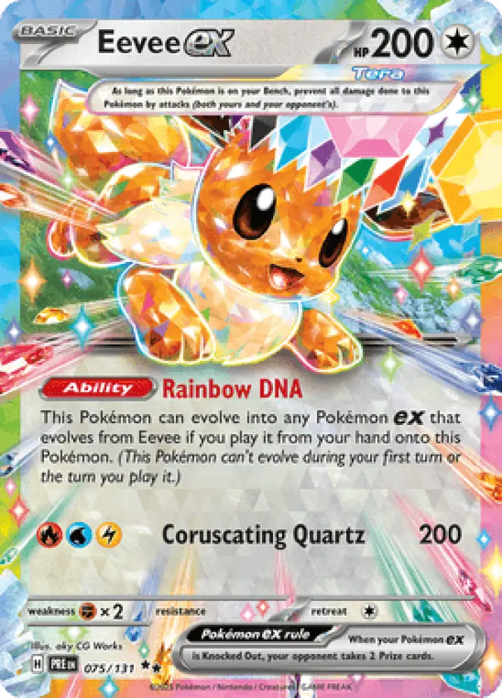 Prismatic Evolutions Eevee ex 075/131 Englisch - Sammelkarten